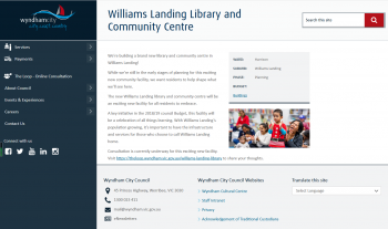 Williams Landing Library and Community Centre project